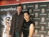 with wife Sachiko at the Splinter premiere